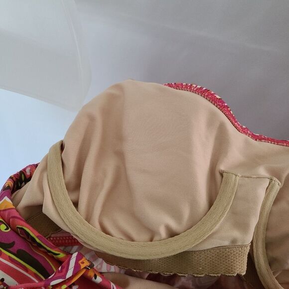 Land's End Paisley Underwire Tankini Swim Top sz 6 - Picture 4 of 6